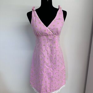 Lilly Pulitzer Pink and Green Floral Chemise